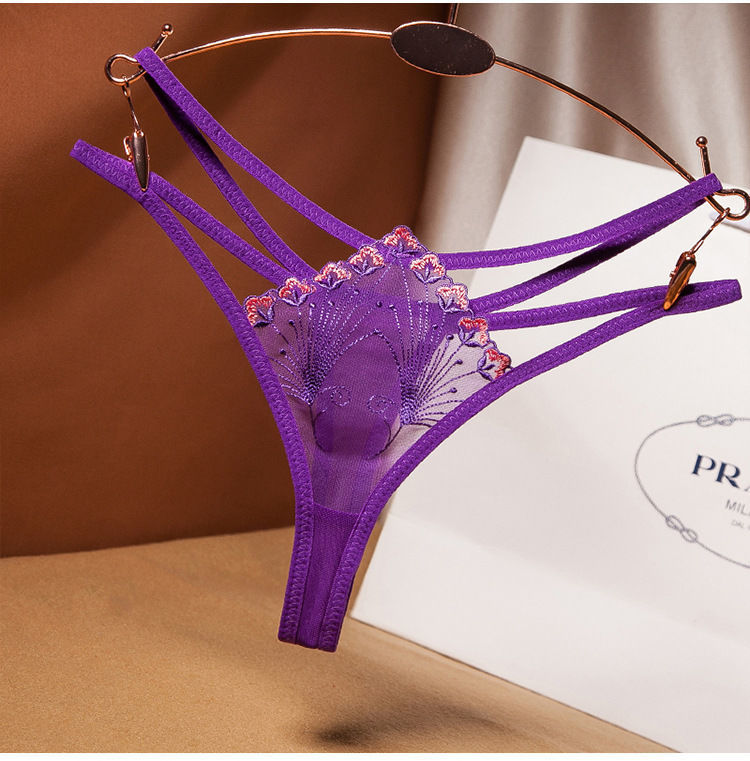 丁字裤女可插入下体激情免脱内裤诱惑蕾丝透明性感情趣内衣丁字裤t裤