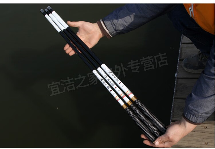 龙纹鲤短节鱼竿手竿碳素溪流竿轻硬546372米钓鱼竿45米45米加直接钓鱼