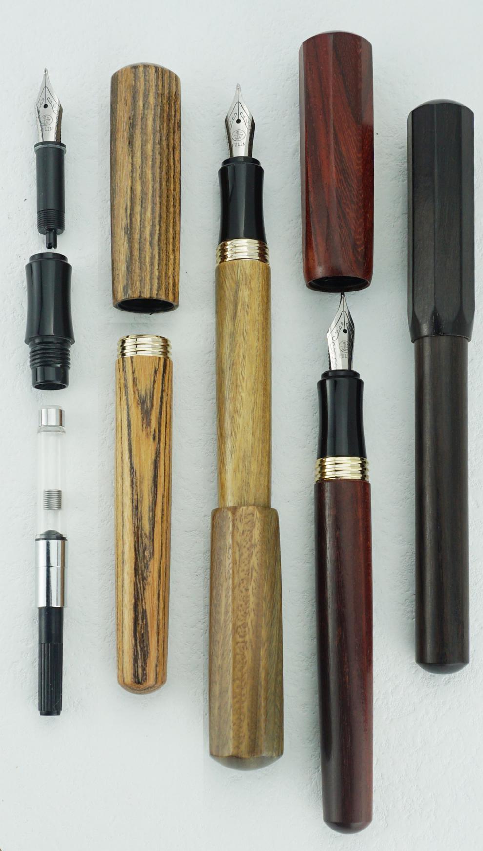 福林812钢笔木杆福林手工打磨26尖钢笔福林812书法笔效果好二次印象