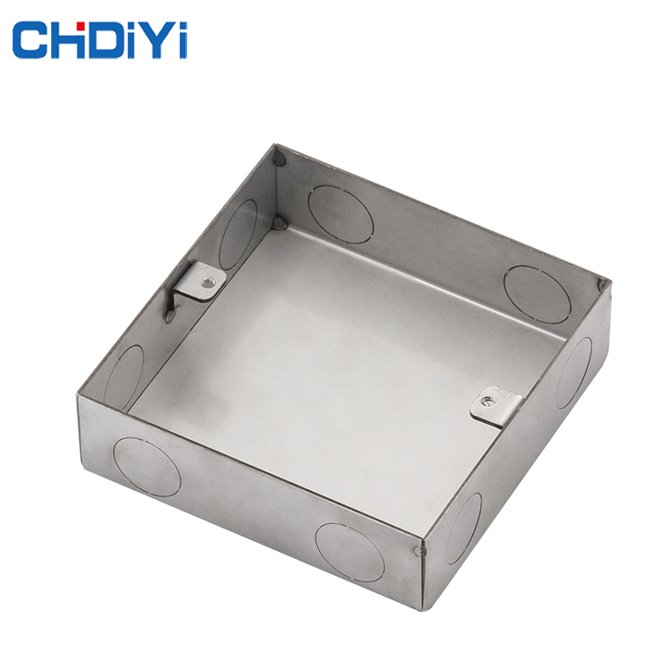 水木风不锈钢地插底盒暗盒接线盒金属常规通用底盒加厚布线地插盒底