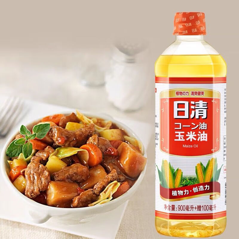 日清食用油一级玉米油 油酸葵花籽油1l小瓶炒菜 日清玉米油1l装 保质