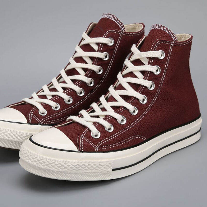 帆布鞋970s高帮奶油头透气男女学生低帮运动休闲情侣平底滑板鞋 玫红