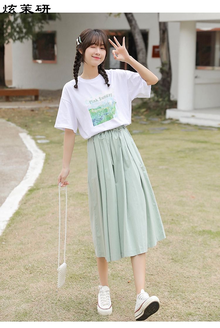 炫茉研夏天女生甜美连衣裙少女夏季2022新款初中生高中学生女装休闲