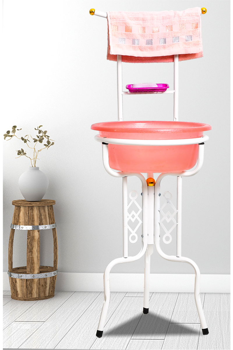 脸盆架架子落地家用老式农村洗脸架洗脸盆铁艺卫生间落地式红冰花豪华