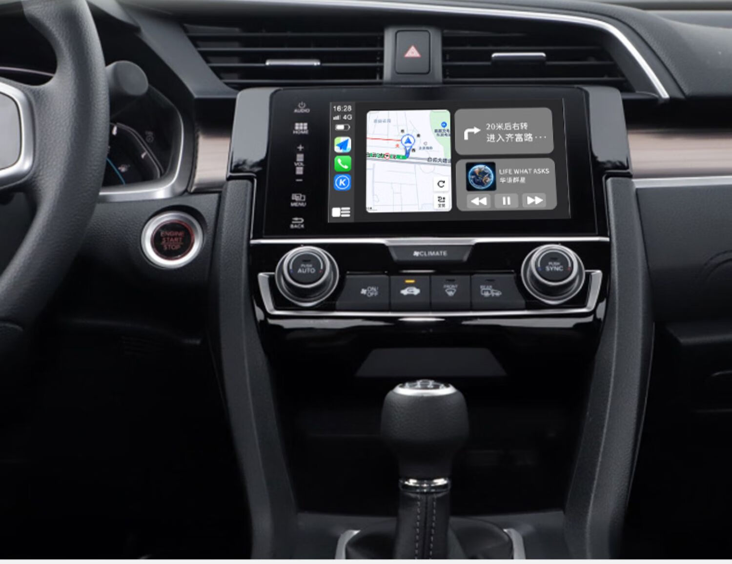 适用于本田22款十代雅阁思域冠道无线carplay盒子车机互联导航模块sn