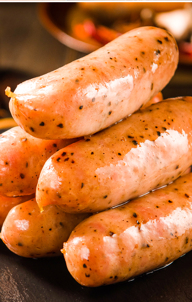 柏慧火山石烤肠 纯香肉肠地道大肉肠冷冻原味韩式黑胡椒味家用 600g
