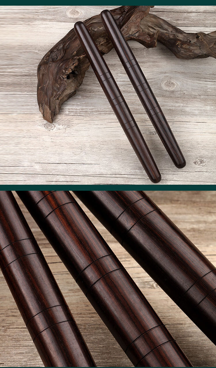 黑檀木大鼓槌鼓棒敲鼓鼓槌棒实木一对打龙舟表演鼓棍耐用4号长30厘米