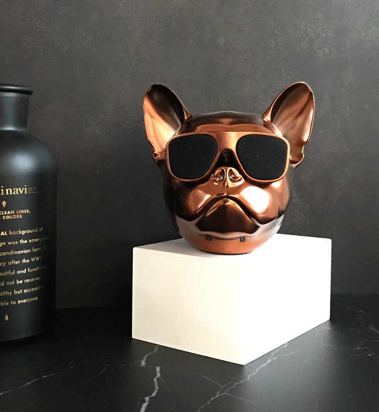 永相伴索尼sony通用法国斗牛犬音响创意狗头蓝牙音箱低音炮男女朋友