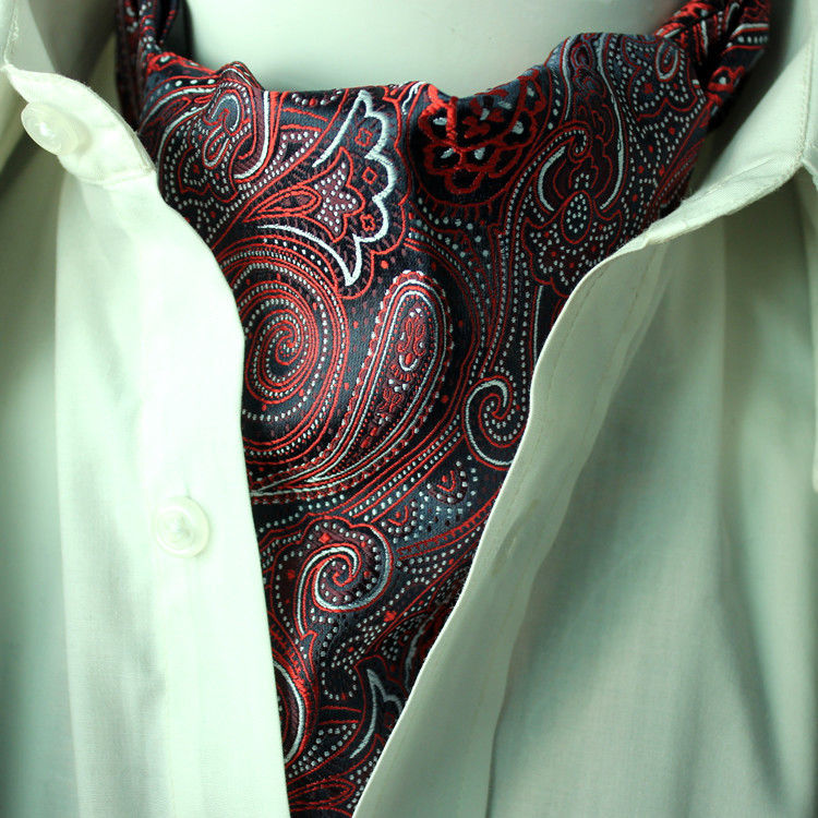 韩版男士领巾英伦风复古领口领巾长115宽145厘米红色宫廷款