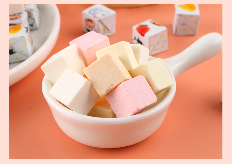 水果奶酪方块 散装奶酪糖果粒方干吃奶片 方块糖 混合水果口味 办公室