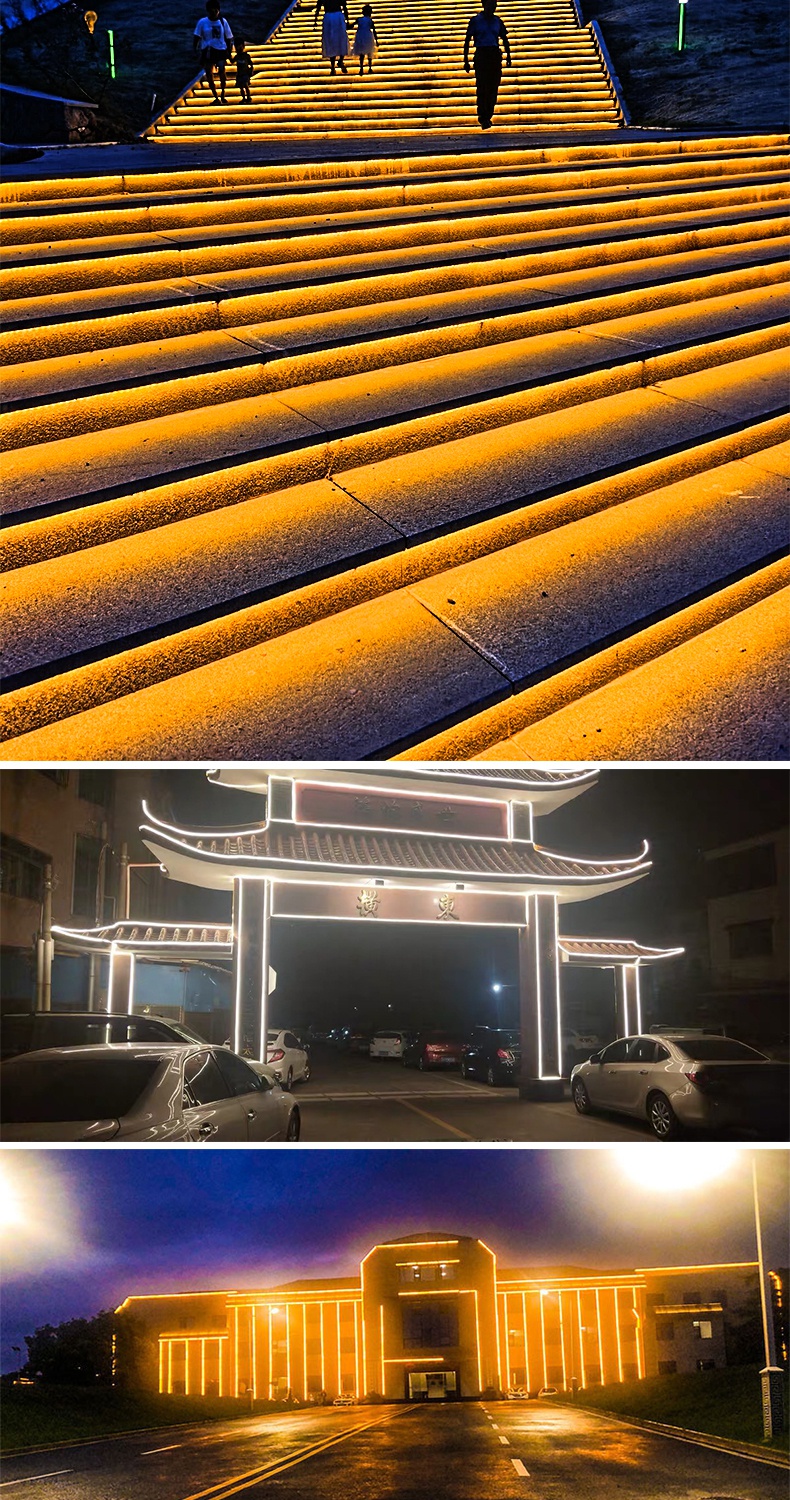 雷士照明官方旗舰同款led灯带100米户外工程亮化超亮防水暖光家用