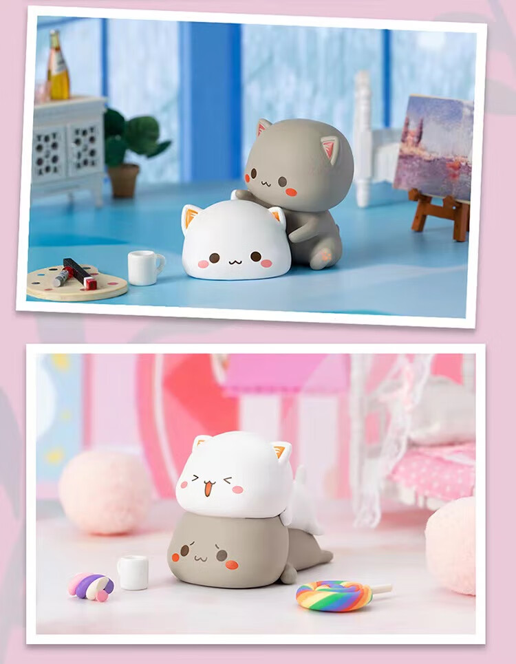 蜜桃猫让爱先行盲盒二代可爱手办公仔女孩儿童礼物摆件少女心潮玩思考
