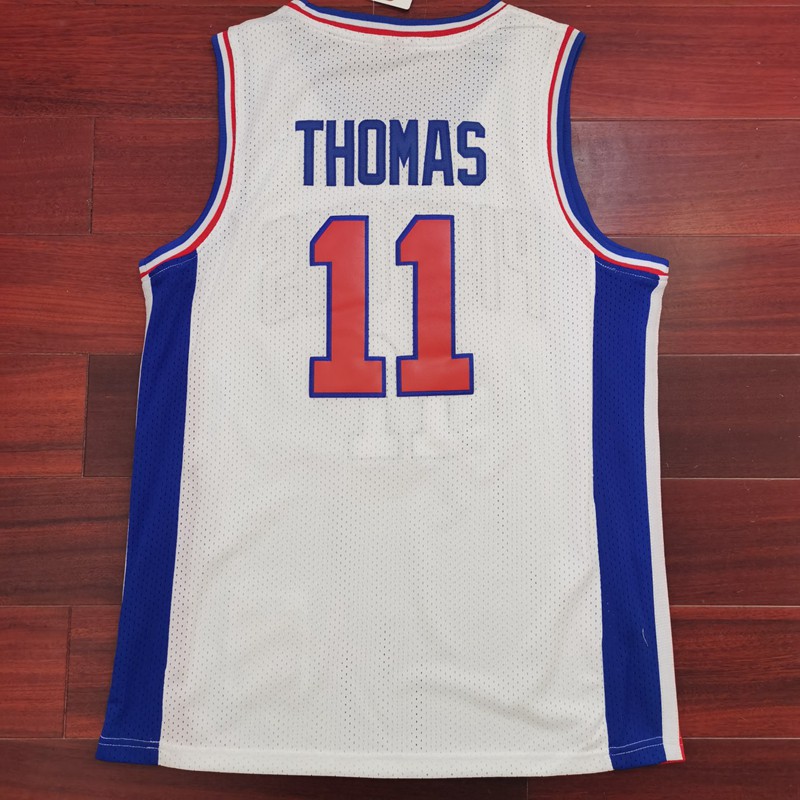 店活塞队球衣罗德曼10号托马斯11希尔33恶魔比尔40号复古刺绣篮球服