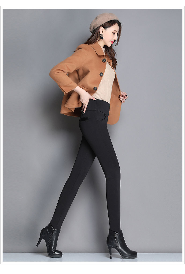 冬天妈妈穿加绒加厚保暖外裤女特厚800k羊羔绒女外穿秋冬加绒加厚高腰