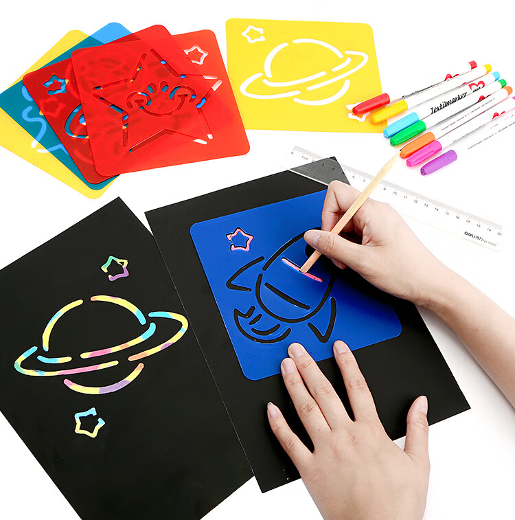 绘画模板可水洗模板儿童绘画模具创意美术材料diy画画工具模型画板