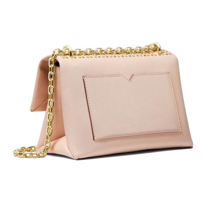 michaelkors迈克科尔斯mk女包cece系列皮质中号铆钉链条包单肩斜红色