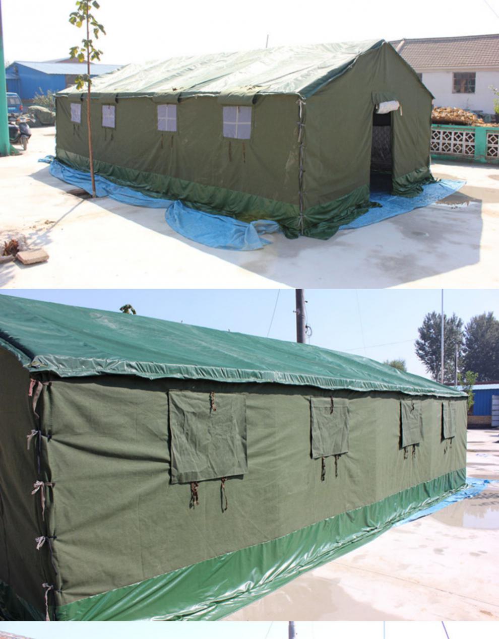 住人加厚防雨救灾帐篷防寒保暖民用养蜂帐篷18边高圆管地梁有机硅布34