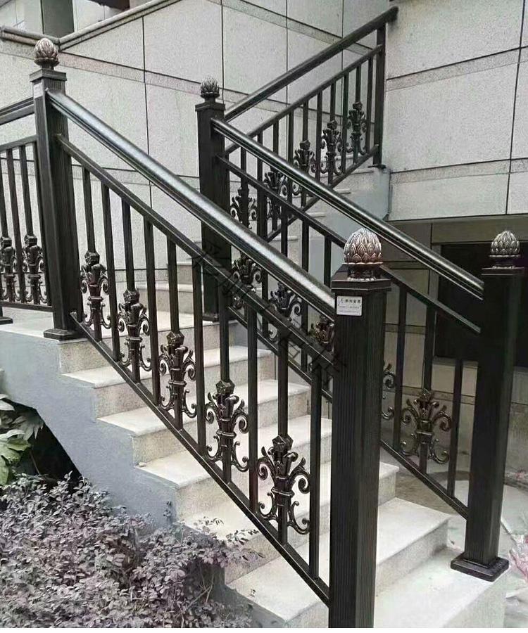 护栏阁楼扶手室外围栏别墅小区楼梯扶手 爆花金(铝合金高100cm)【图片