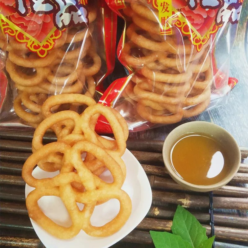 惠州糖环 广西玉林特产纯手工酥脆糖环原味芝麻味年货小吃独立包 脆子