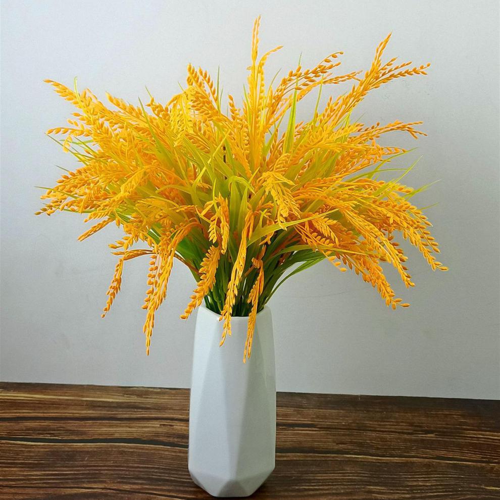 黄金麦穗带瓶黄金麦穗客厅摆件假麦穗稻谷仿真花带花瓶套装假花塑料花