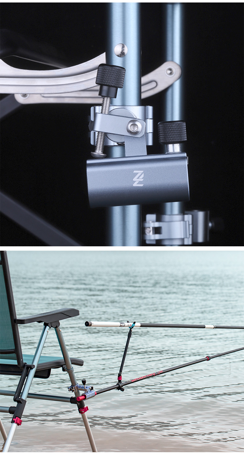 稚曲星 大物炮台精工铝合金骑士钓椅配件欧式大钓椅炮台架大物鲇竿