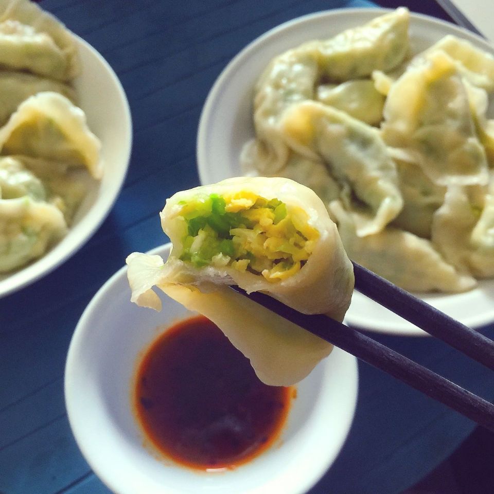 水饺素馅饺子手工速冻水饺现包现发西葫芦鸡蛋水饺西葫芦鸡蛋两盒装