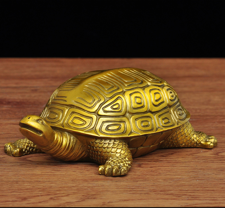 莲善堂黄铜乌龟摆件风水铜龟家居客厅玄关装饰品乔迁新居店铺开业礼品