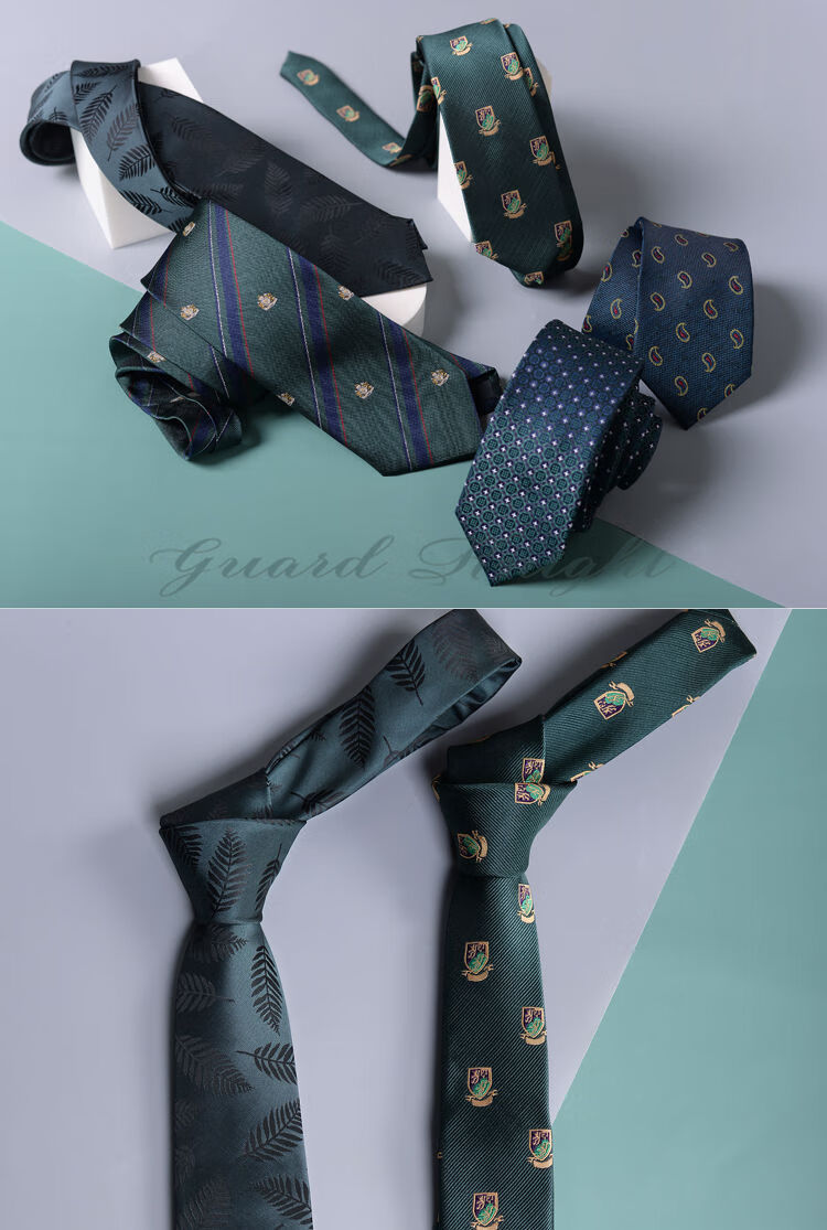 儒靓新品绿色系领带男绿色系领带商务正装休闲领带演出表演时尚英伦手