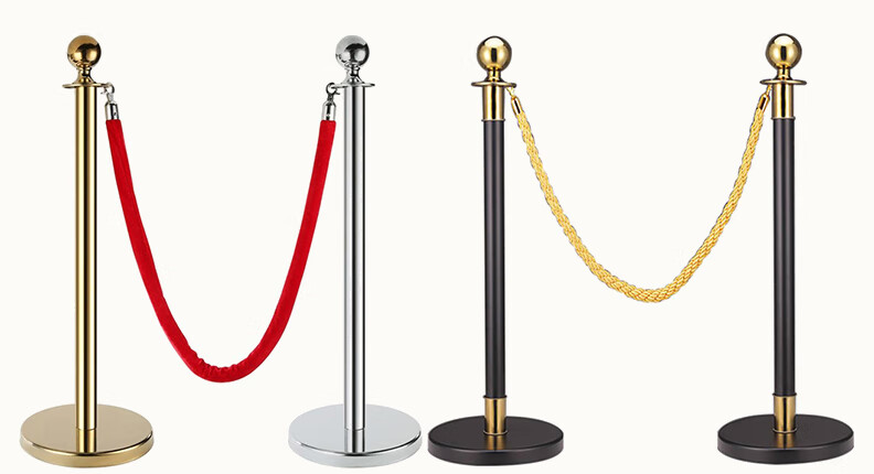 不锈钢钛金护栏/一米线护栏/礼宾杆/隔离带/挂绳栏杆 礼宾柱 黑金柱礼