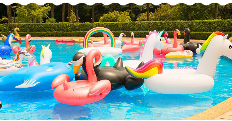 佩伦纳游泳圈火烈鸟女成人儿童水上坐骑充气玩具独角兽大号浮床浮排