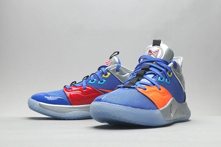 保罗乔治3代奥利奥白金泼墨母节蓝橙宇航员黑白男子运动鞋【 曼巴精神