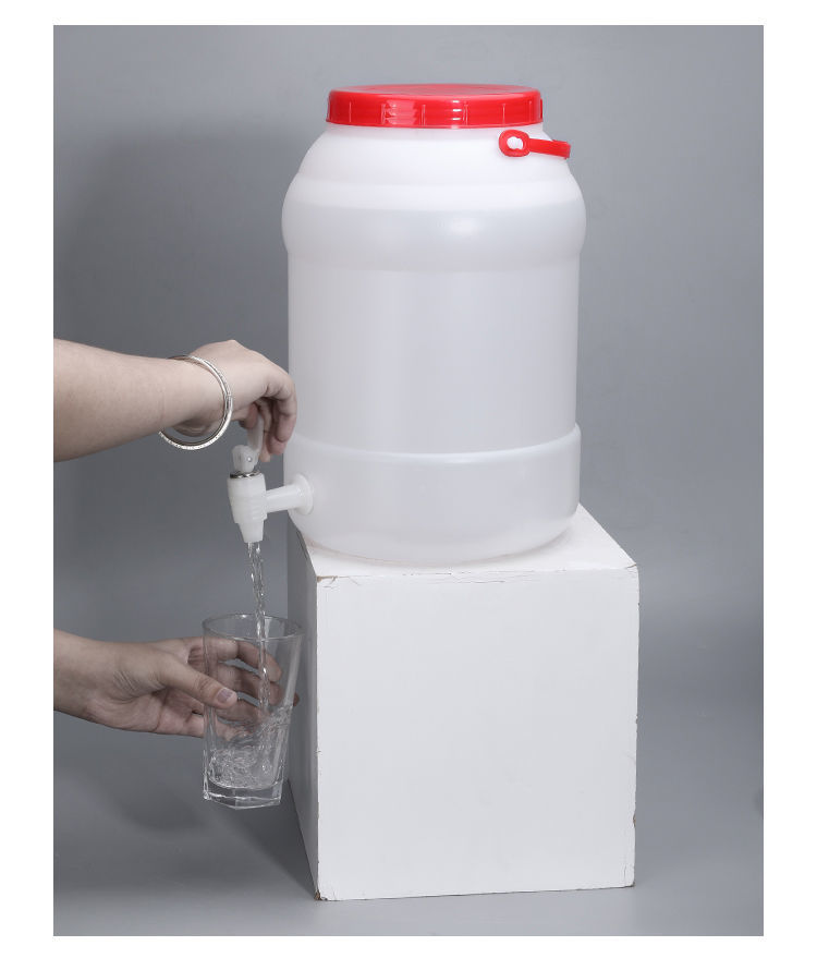 20升加厚带水龙头塑料桶带油嘴洗手头防水桶家用全新料pp材质 20l绿色