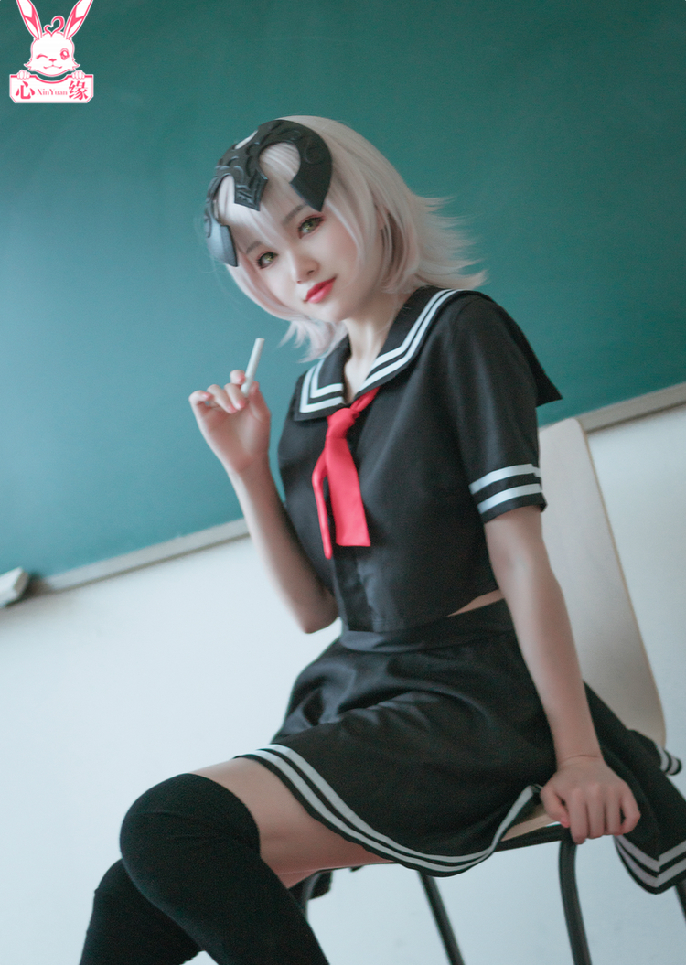 女装大佬jk服黑贞白贞德jkcos水手服假发假发鞋道具白贞服装袜子发尾