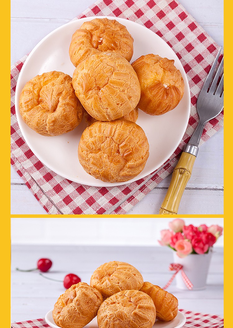 泡芙奶油爆浆蛋糕乳酸菌早餐面包西式糕点小吃零食点心混装40枚约2斤