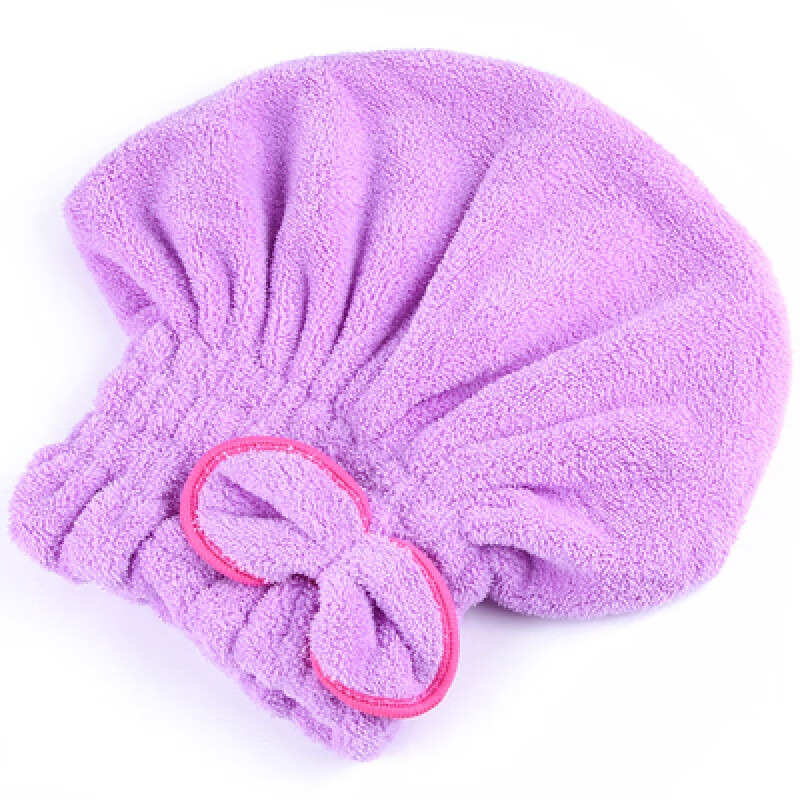 韩式包头洗头干发帽吸水长发浴帽擦包头发儿童速干毛巾帽干发巾玫红