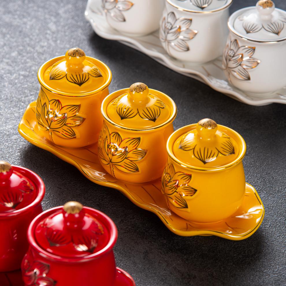 陶瓷佛杯供水杯圣水杯净水杯供财神用品佛前水供杯陶瓷家用摆件白色