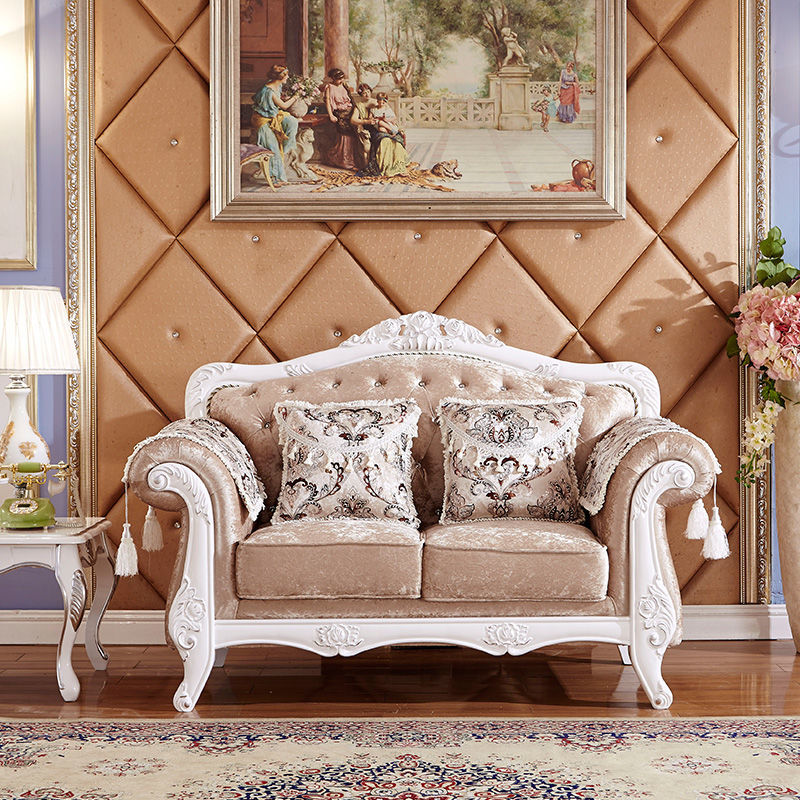 唐尊欧式布艺沙发123组合简欧客厅小户型欧式沙发三人位16号色四人位