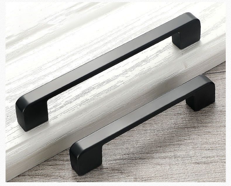 抽屉小拉手平板扣板单孔美式黑色橱柜衣柜拉手柜门现代简约欧式菱形