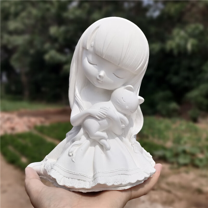 网红石膏涂色大号 大号石膏娃娃涂色白坯儿童手工涂鸦彩绘玩具小红书