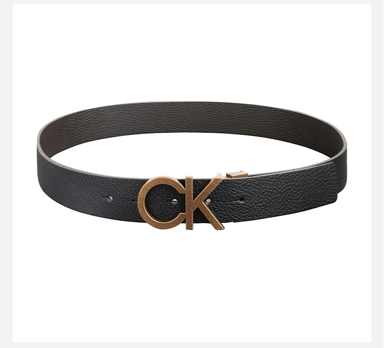 凯文克莱(calvin klein)腰带 ck男士时尚商务百搭休闲皮带腰带 黑色