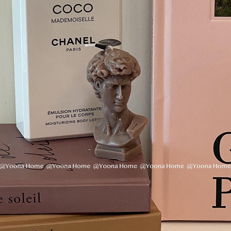 大卫香薰蜡烛yoonahome大卫蜡烛拍场景装饰香薰拍摄摆拍道具生日礼盒