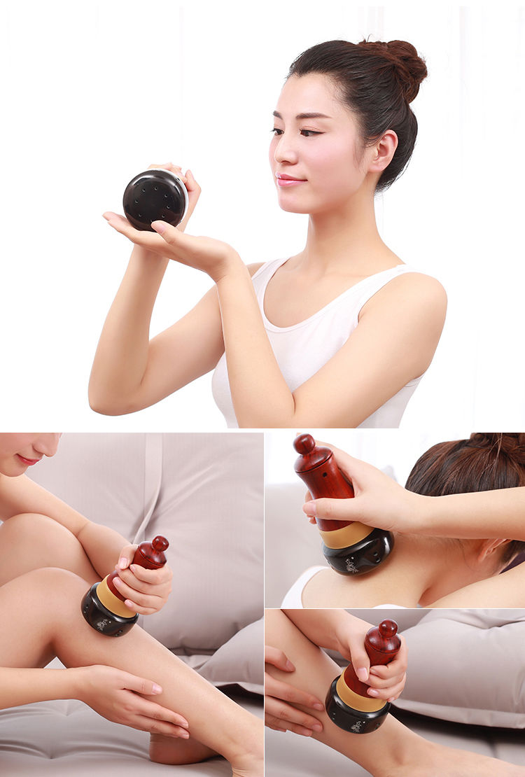 砭石艾灸罐儿童推拿工具温灸仪砭扶通阳罐艾灸家用艾灸美容院益生红木