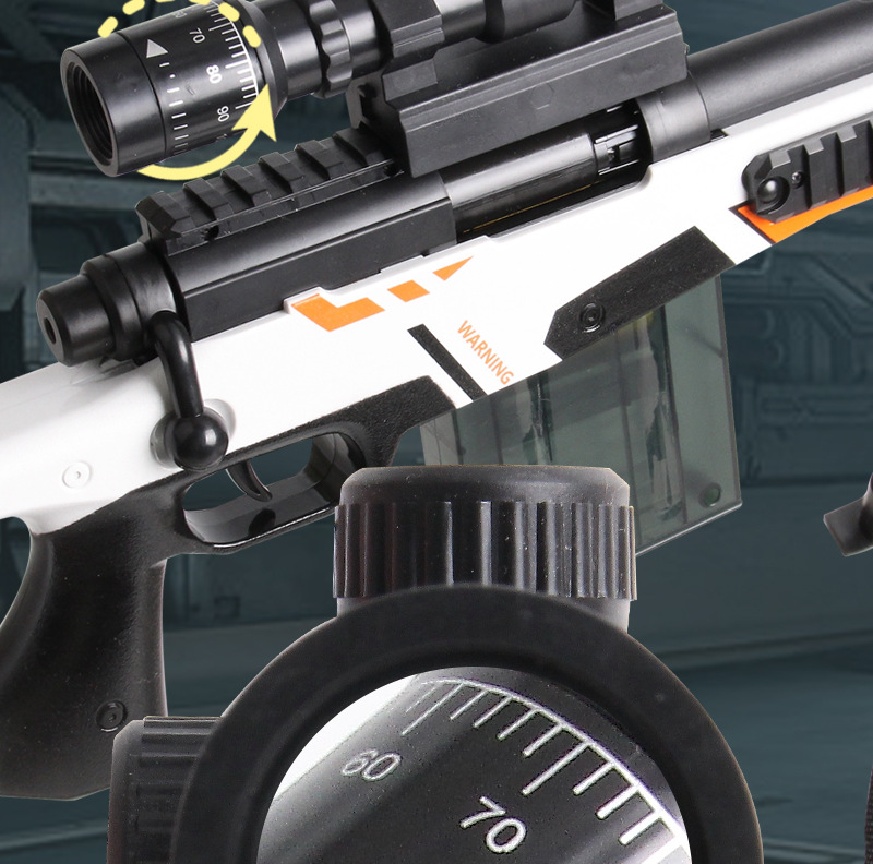 awm手动下供弹抛壳软弹玩具枪男孩儿童可发射手动上膛二西莫夫