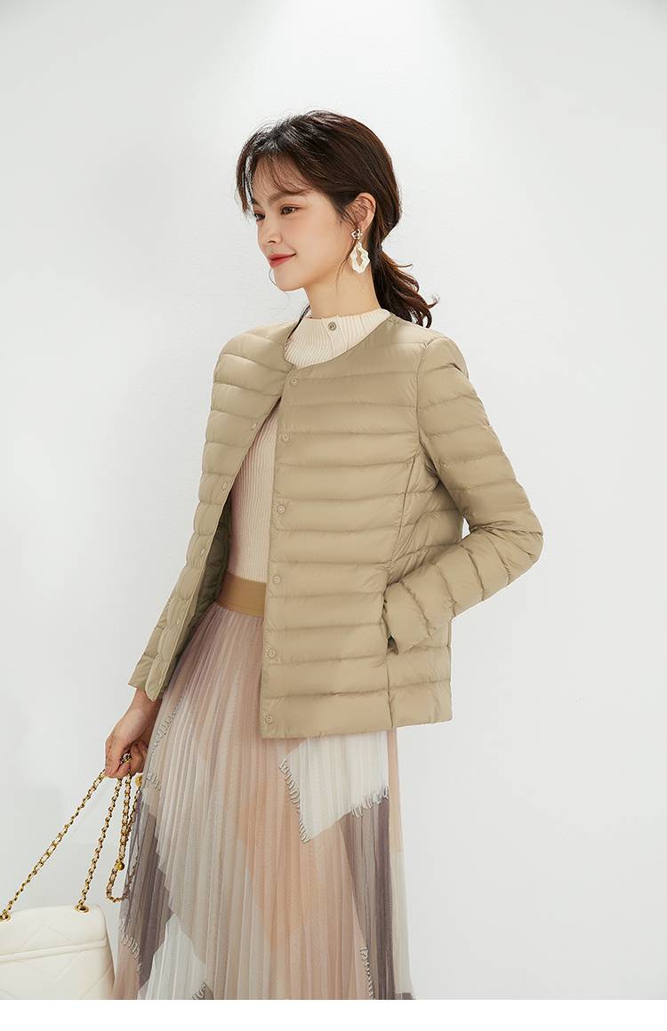 羽绒服搭配大衣伴侣轻薄服女无领内胆内搭马甲叠穿打底背心冬秋冬女式
