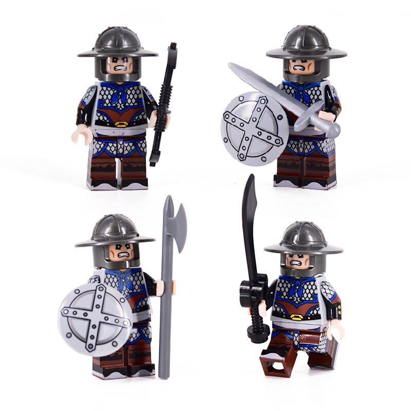 森宝古代三国演义魏蜀吴国秦朝中国士兵士兵军团小全人仔拼装积木玩具