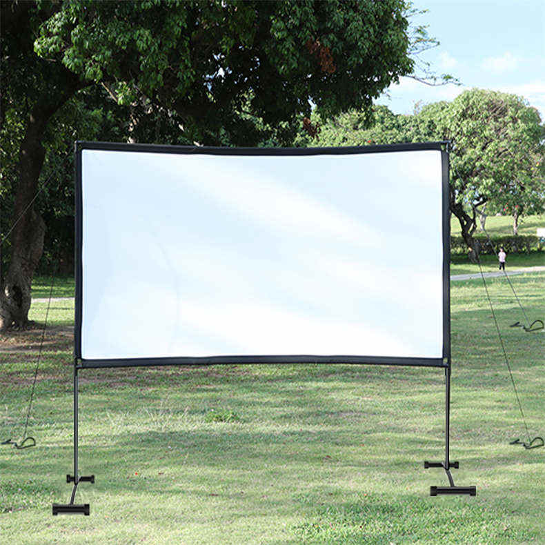 防风户外投影幕布快速折叠幕布移动幕布便携幕布支架幕布带地钉带背包