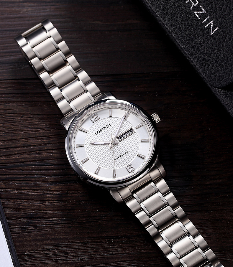 瑞士认证罗宾尼lobinni男士手表石英表商务情侣手表一对简约薄瑞士