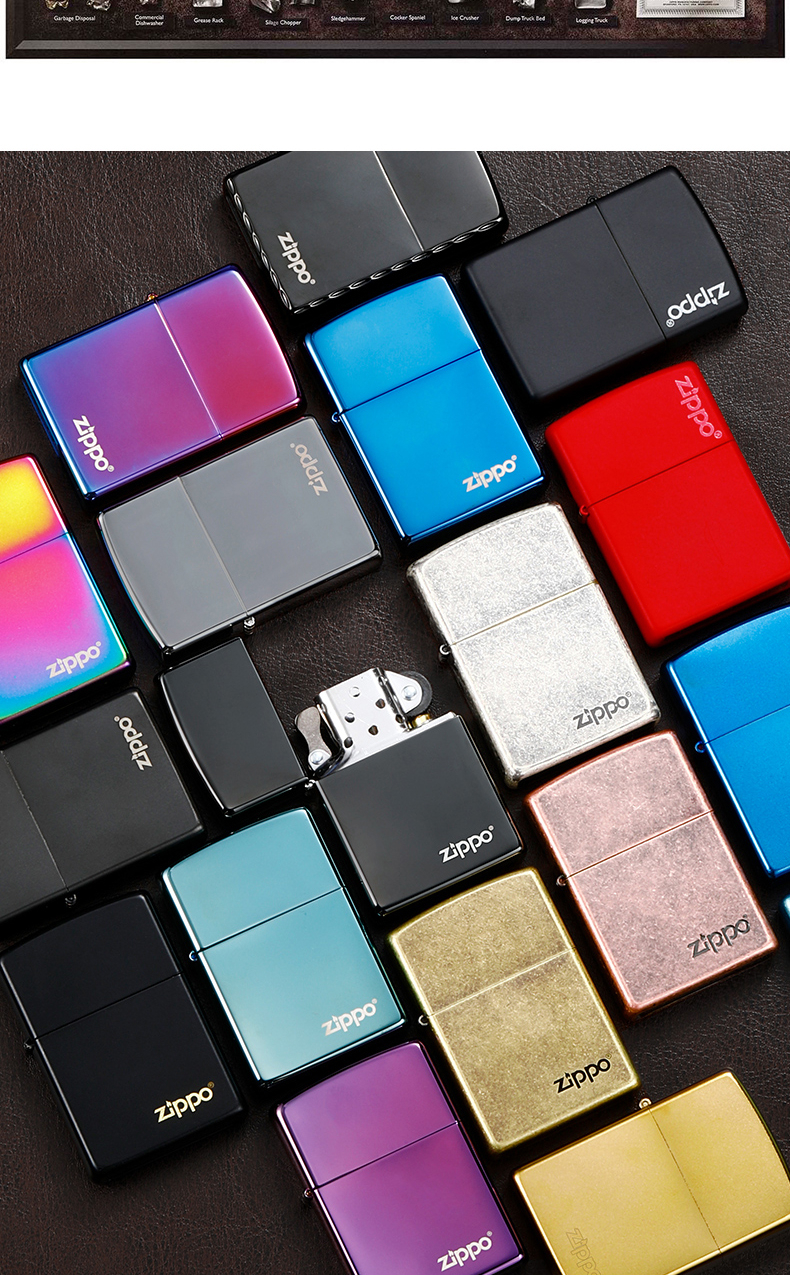 zippo打火机官方正版黑冰之宝火机zppo男士情人节礼物老公 150c000034