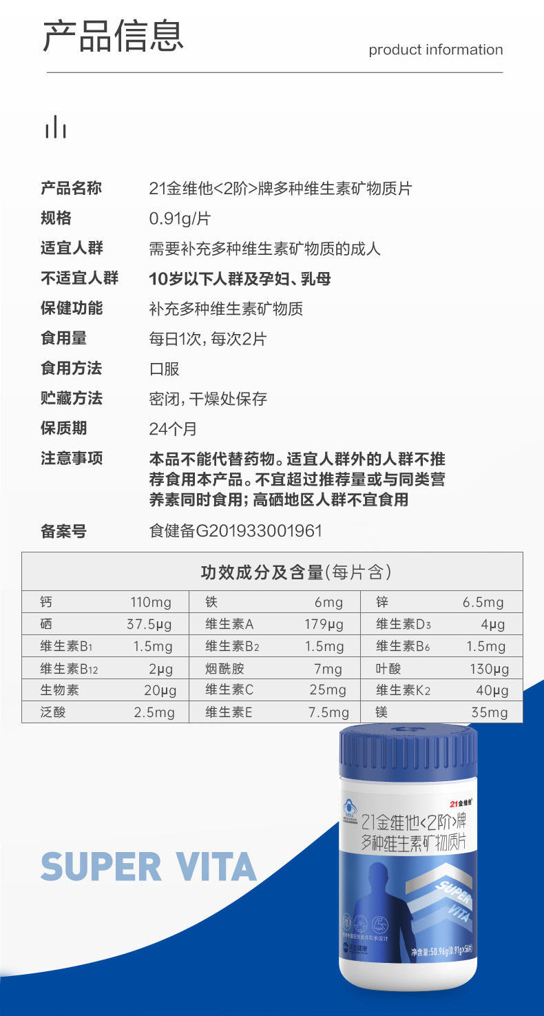 多种维生素说明书图片