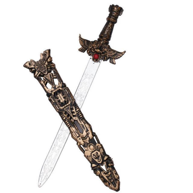 轩辕剑宝剑玩具刀剑塑料剑带刀鞘软剑身模型男孩礼物绿色轩辕剑2把